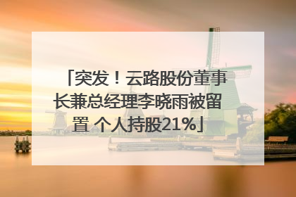 突发！云路股份董事长兼总经理李晓雨被留置 个人持股21%